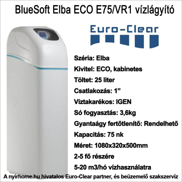 Euro Clear Bluesoft Elba ECO E75 VR1 vizlagyito